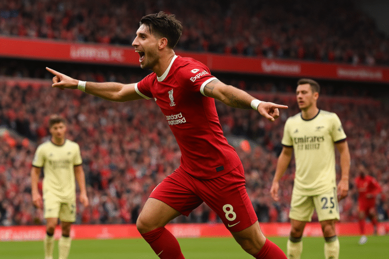 Liverpool 1-0 Arsenal – Dominik Szoboszlai free-kick goal at Anfield, Premier League 2025-26