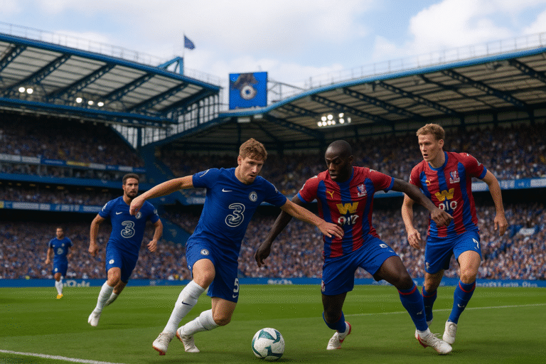Chelsea and Crystal Palace players in action during recent match
