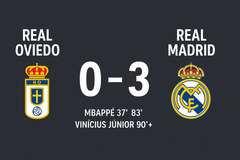 real madrid vs ovideo score