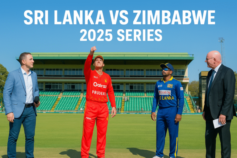Digital graphic of Sri Lanka vs Zimbabwe 2025 ODI and Test series schedule