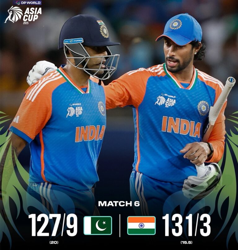 India vs Pakistan Asia Cup 2025 result