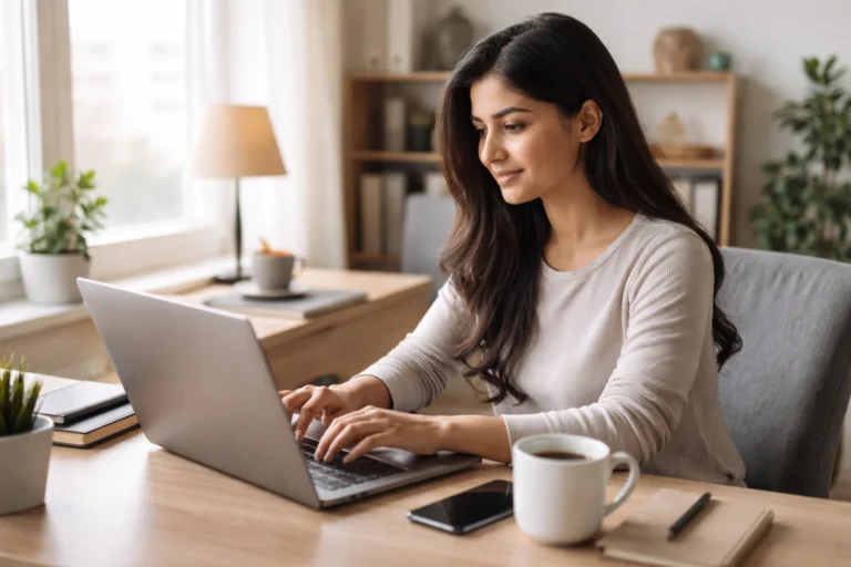 Professional setup representing Work From Home Jobs Without Investment