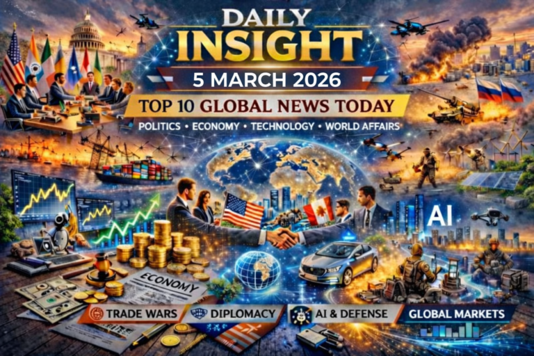 Daily Insight world news March 5 2026 top 10 global news politics economy technology world affairs