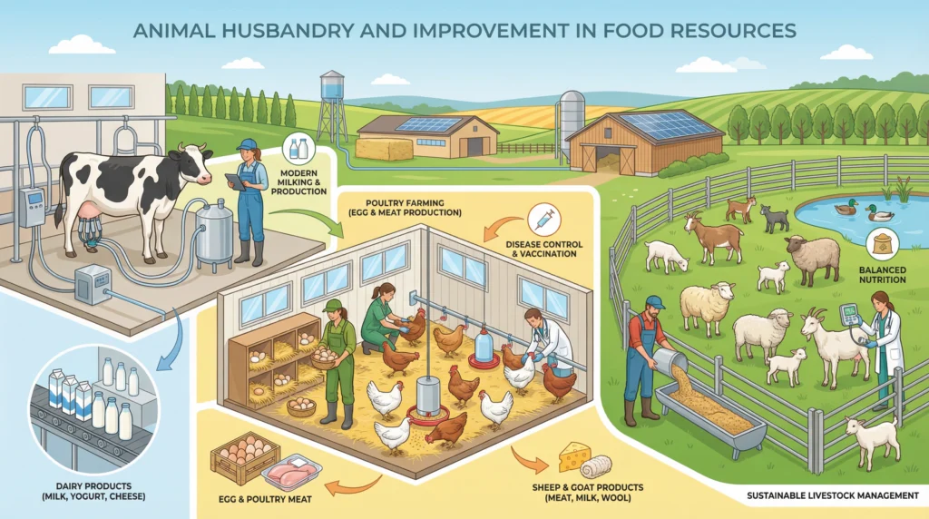 Animal Husbandry and Improvement in Food Resources