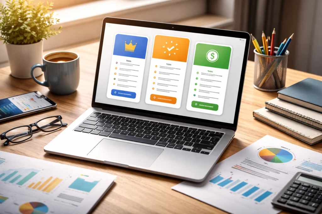 AI writing assistant comparison dashboard