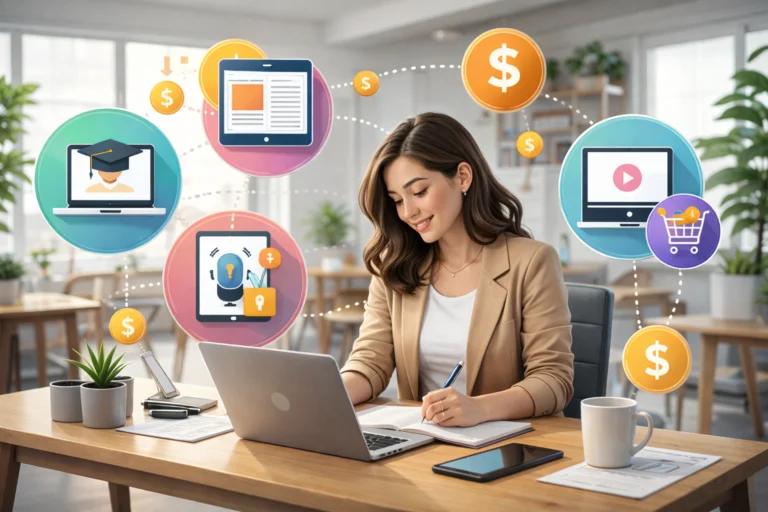 Creating digital products to build multiple income streams online