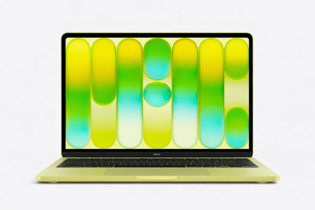 MacBook Neo Apple budget laptop with modern design and colorful display