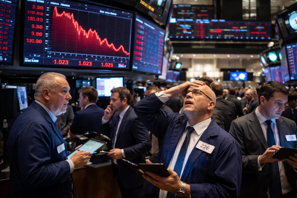 Dow Jones falls over 1000 points