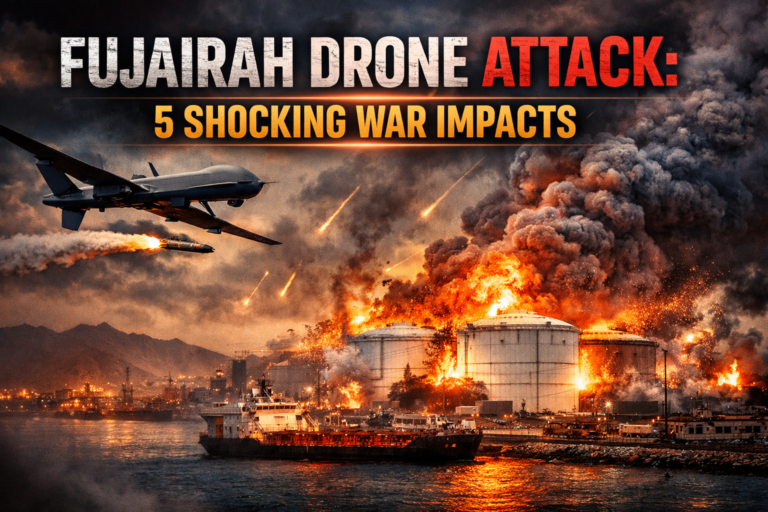 Fujairah drone attack causes massive fire at UAE oil storage tanks amid escalating Iran war