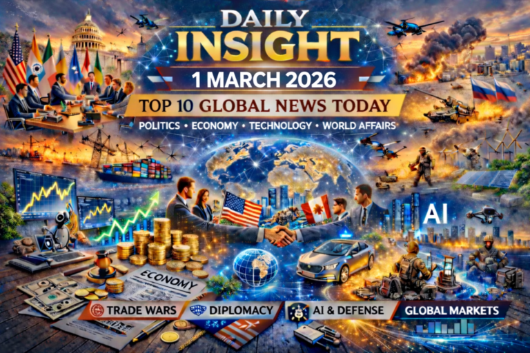 Daily Insight 1 March 2026 top 10 global news updates