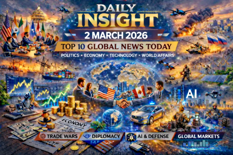 Top World News 2 March 2026 daily insight global politics economy technology updates