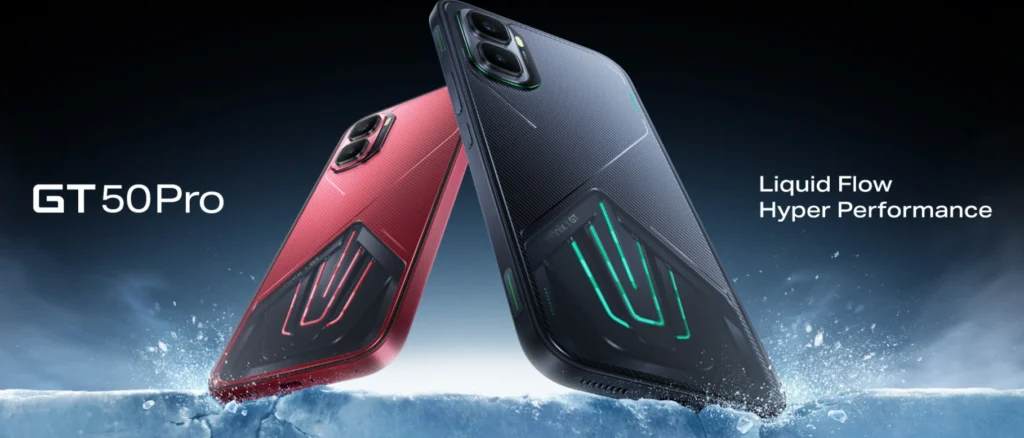 Infinix GT 50 Pro smartphone with premium gaming design and AMOLED display