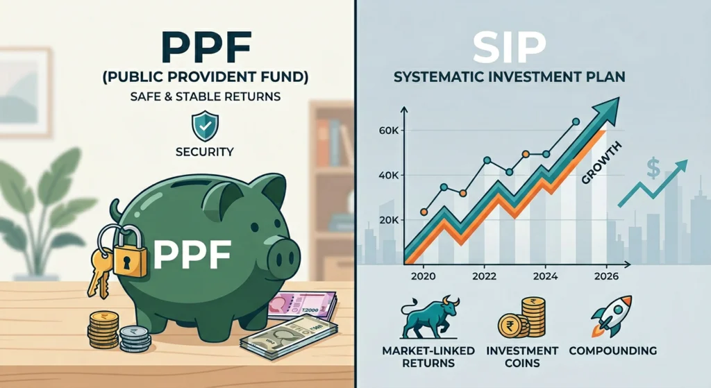 PPF vs SIP comparison investment