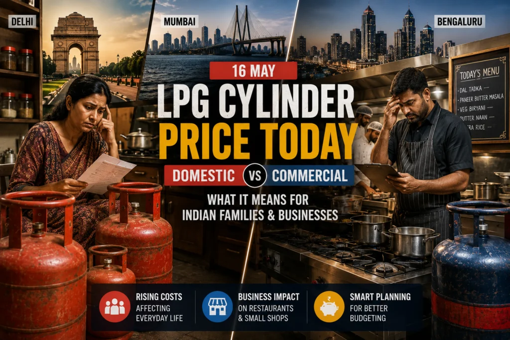 LPG cylinder price today in India
