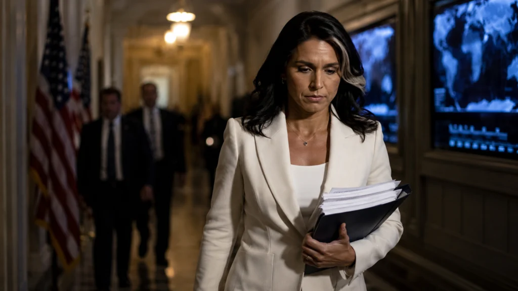 Why Did Tulsi Gabbard Resign image showing political tension