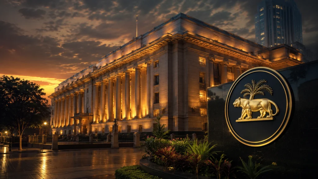 RBI dividend payout announcement showing Reserve Bank of India headquarters